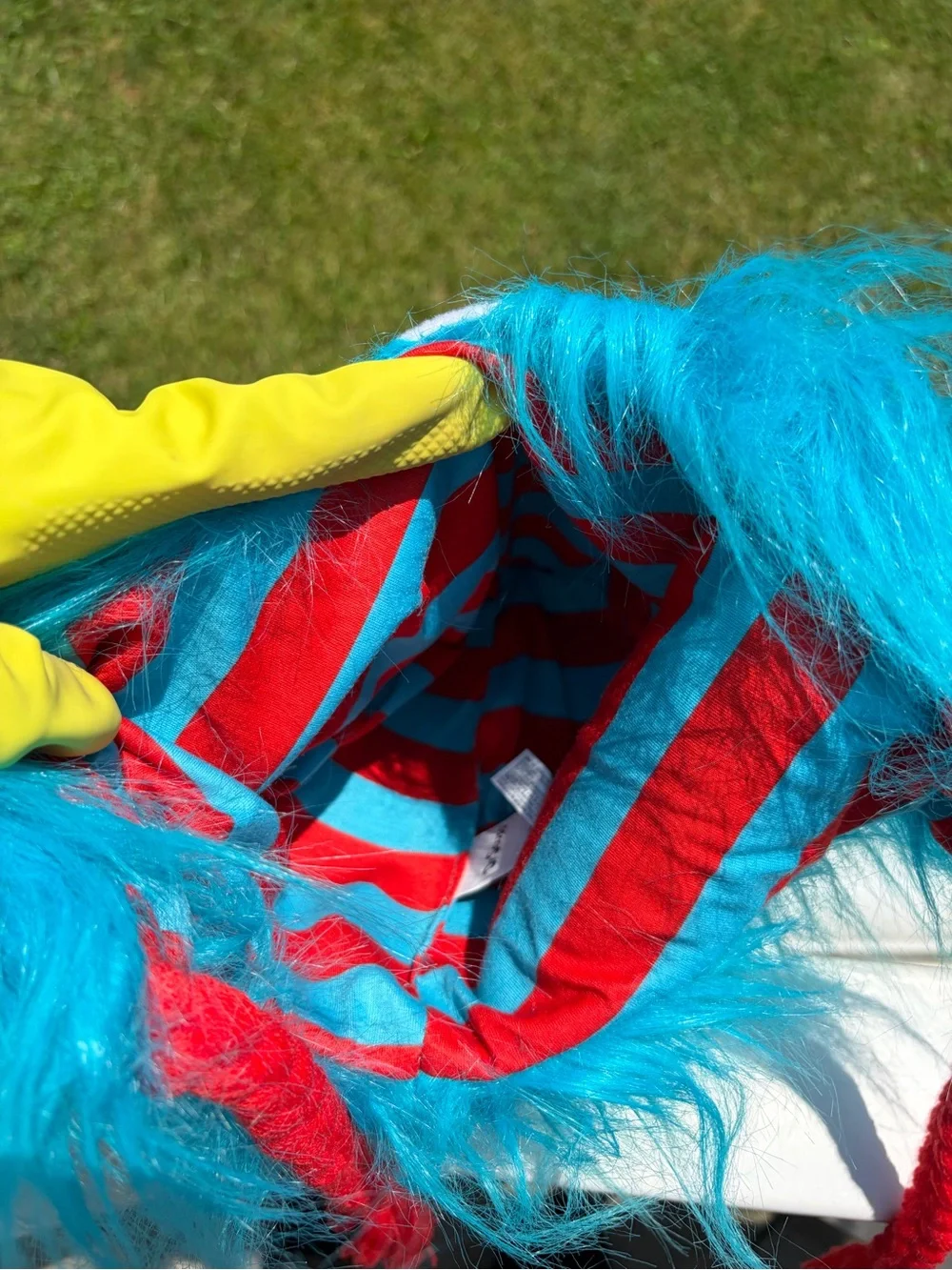 Dr. Seuss Cat in the hat thing 1 or thing 2 faux fur winter hat unisex